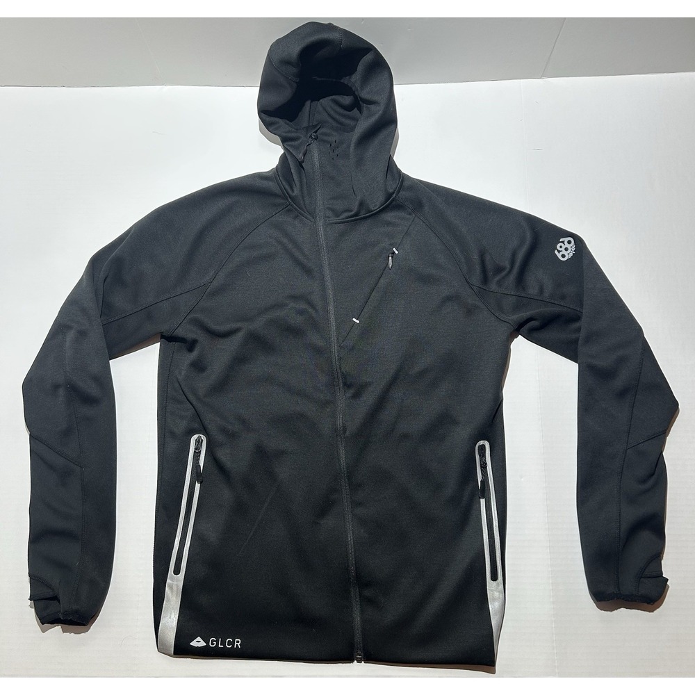 686 Hoodie Mens Medium GLCR Hoodie Pullover Tech Fleece Winter Outdoor EUC Black